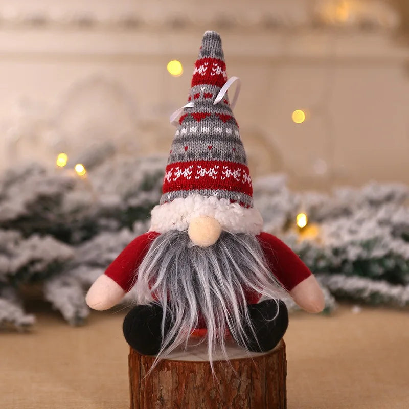 Handmade Swedish Christmas Santa Gnome Plush Doll Holiday Figurines Toy Xmas Home Ornaments Christmas Decoration