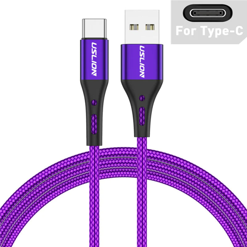 3A USB Type C Cable Wire for Samsung S10 S20 Xiaomi Mi 11 Mobile Phone Fast Charging USB C Cable Type-C Charger Micro USB Cables