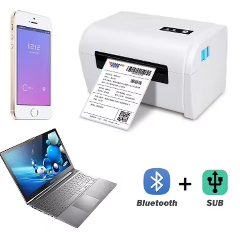 Bluetooth 4X6 Shipping Label Printer High-Speed 160Mm/S Direct USB Thermal Barcode Printer for Esty Post UPS Shopify